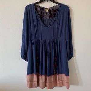 Holding Horses blue, pink, orange shift dress size 2
